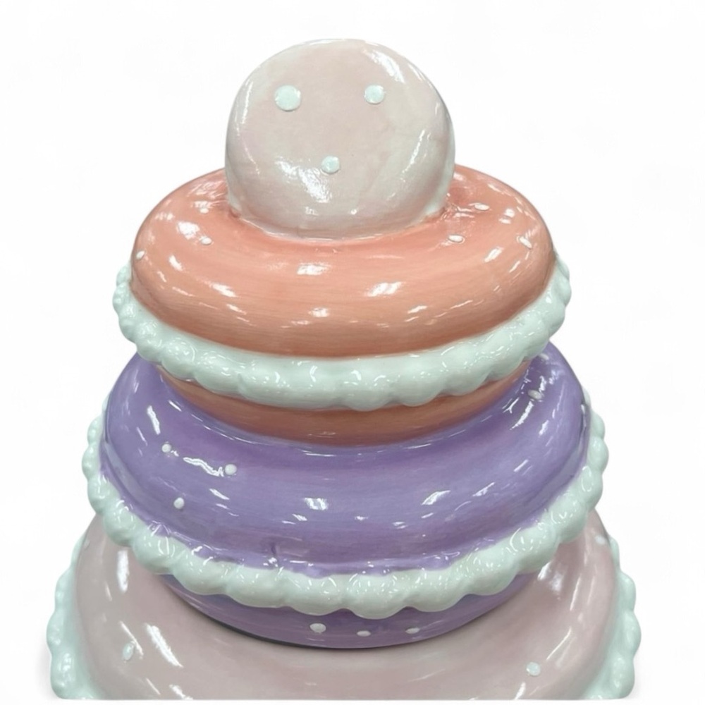 Peppermint & Pine Macaron Tree Cookie Jar / Canister Macaroon Decor - Picture 3 of 4